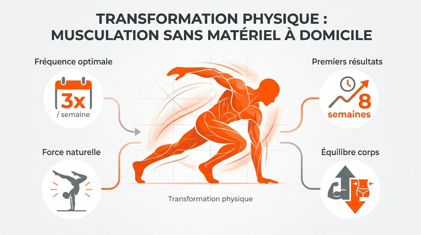 Transformation physique grâce à la musculation au poids du corps à domicile