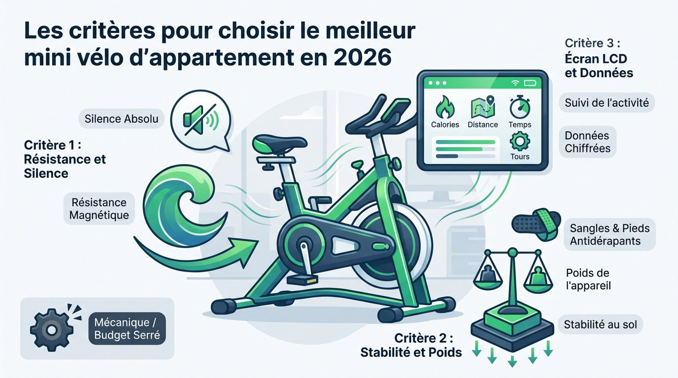Critères de sélection d'un mini vélo d'appartement compact