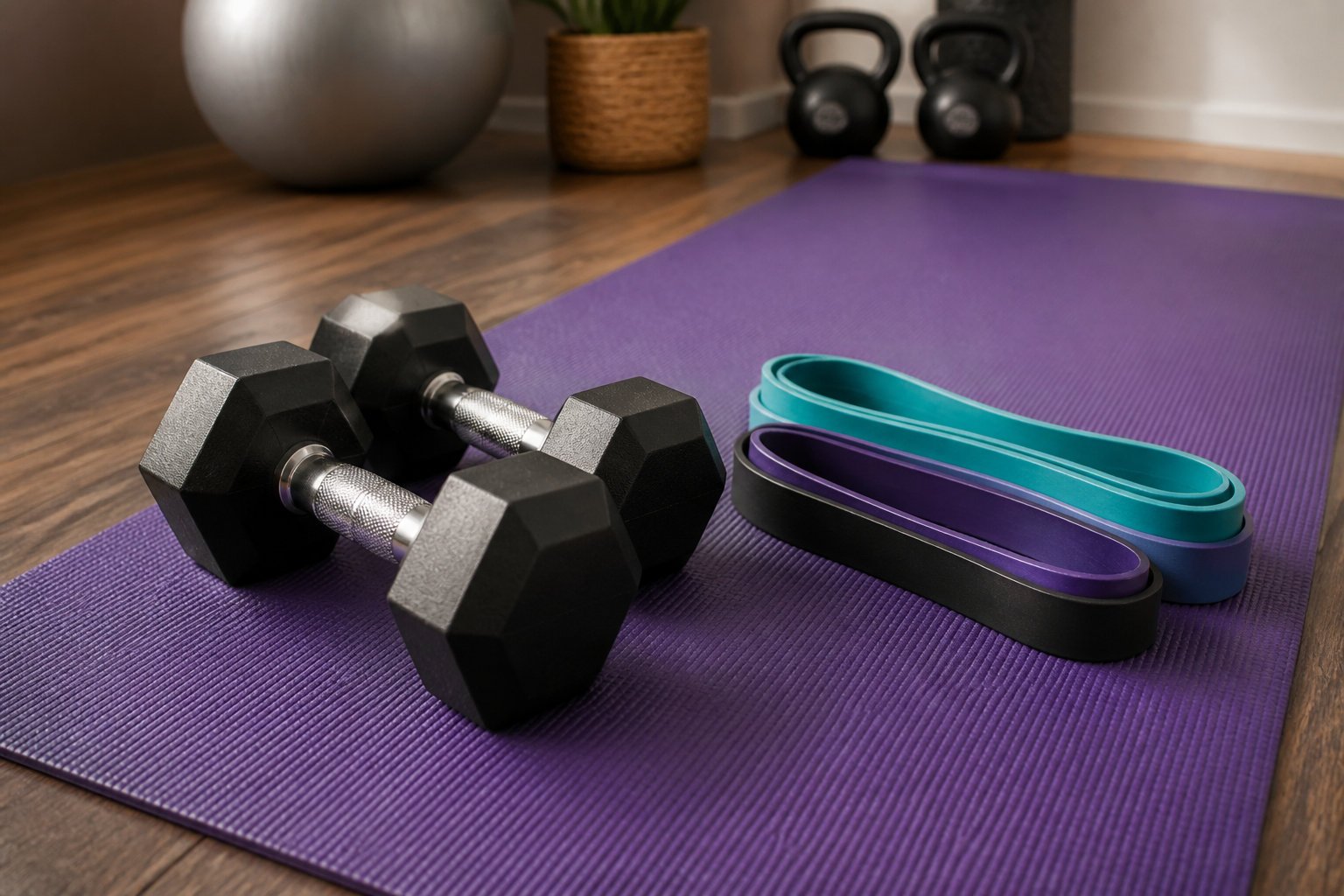 Équipement minimal pour transformer votre salon en salle de sport