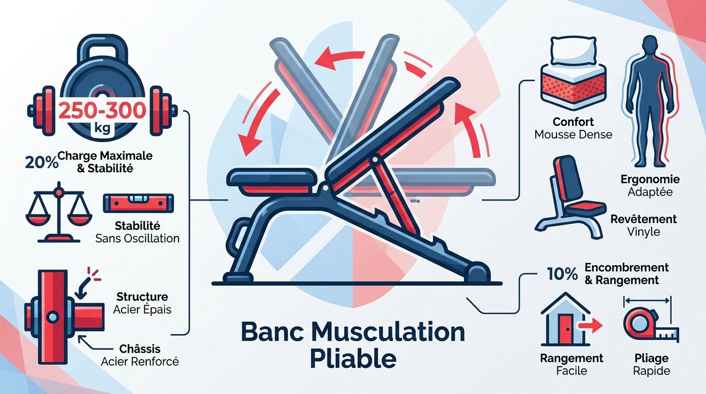 Critères de choix d'un banc de musculation pliable